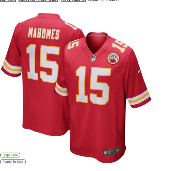 Youth Kansas City Chiefs Patrick Mahomes Nike Red Game Jersey - Picture 1 of 4